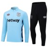 Sudadera De Entrenamiento Trajes West Ham United Quarter Zip 23-24 Azul - Hombre